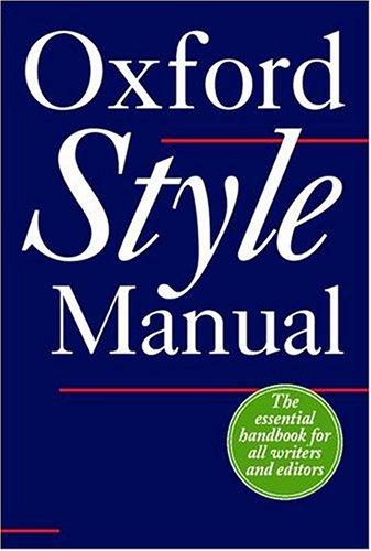 The Oxford Style Manual