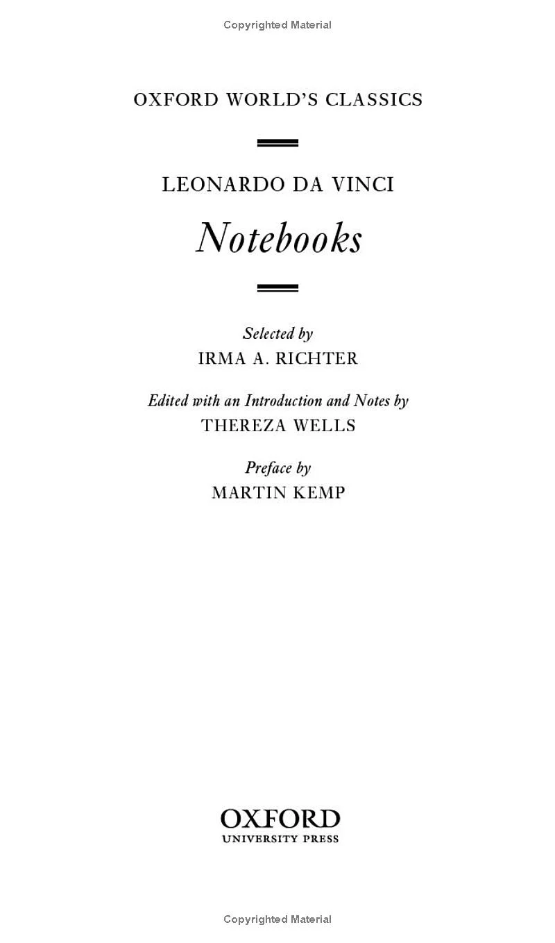 Leonardo da Vinci. Notebooks