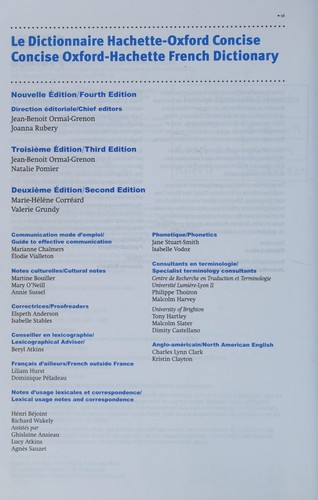 Concise Oxford-Hachette French Dictionary