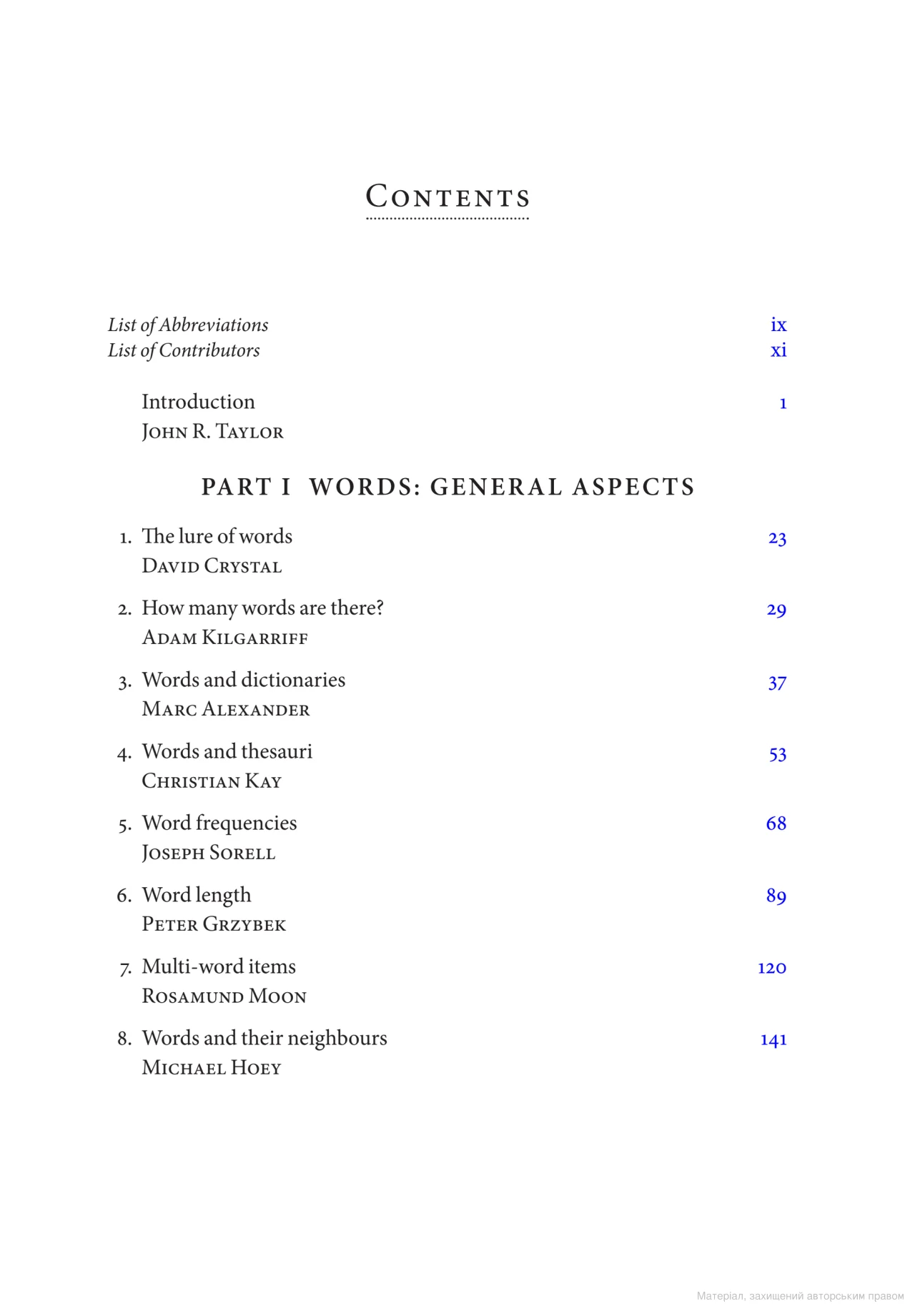 The Oxford Handbook of the Word