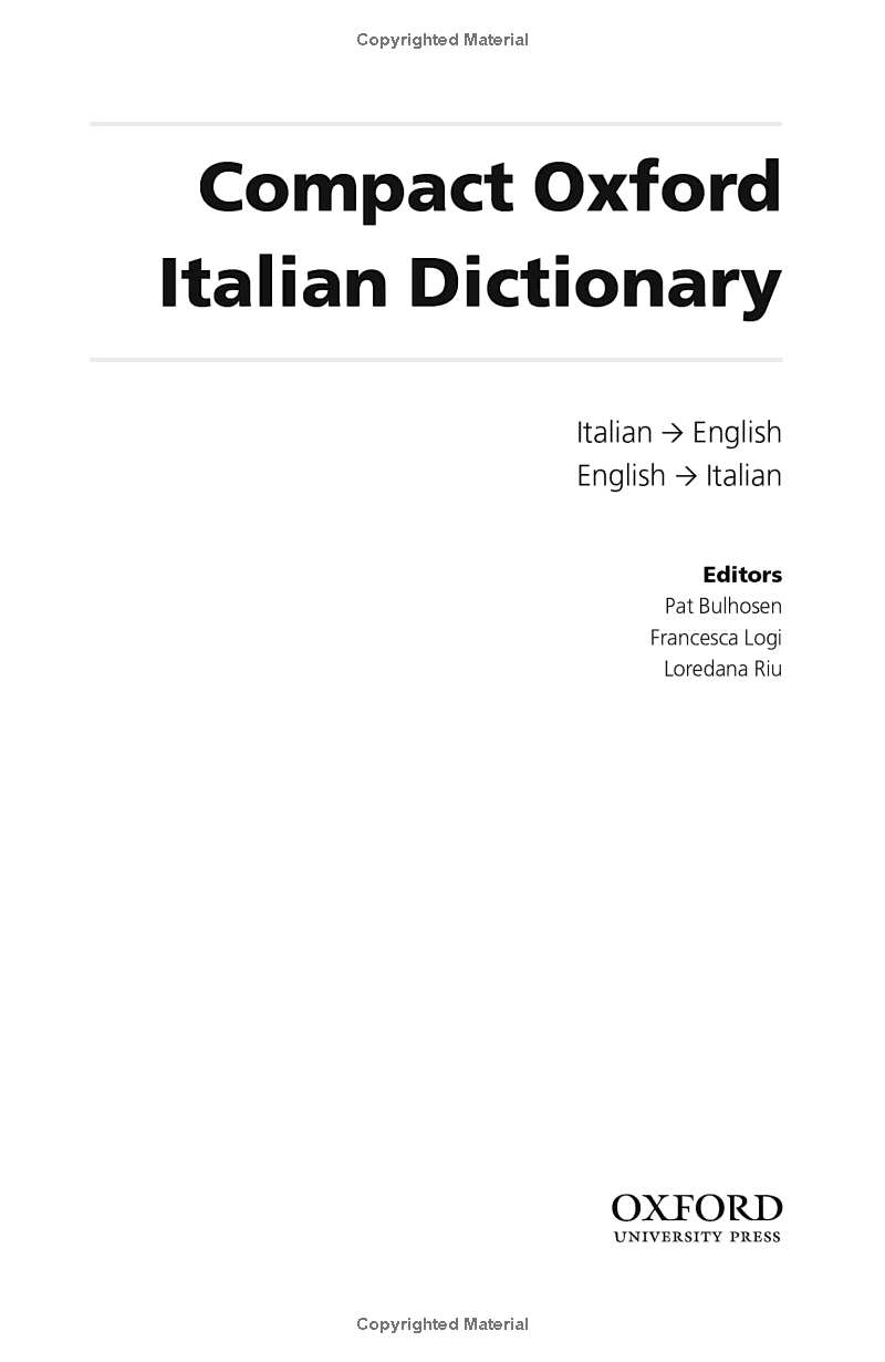 Словник «Compact Oxford Italian Dictionary