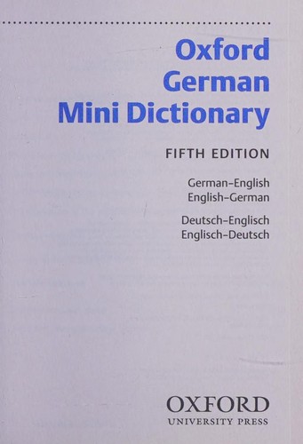 Словник «Oxford German Mini Dictionary