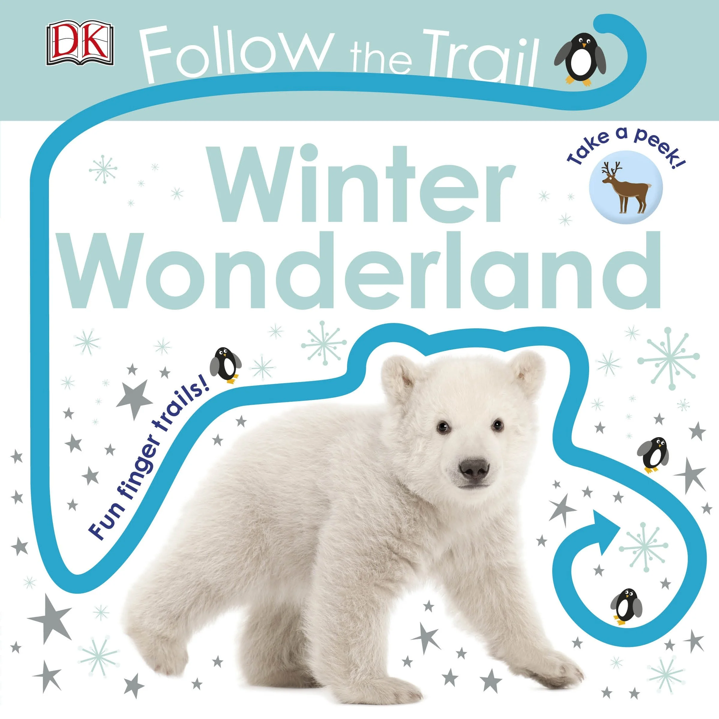Follow the Trail. Winter Wonderland. Take a Peek! Fun Finger Trails!