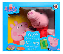 Peppa Pig: Peppa Goes to the Library. Book and Puppet