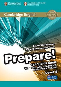 Підручник «Cambridge English Prepare! Level 2 TB with DVD and Teacher's Resources Online (книга вчителя+DVD+онлайн ресурс)