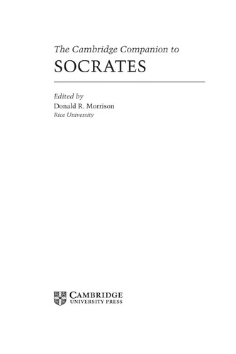 The Cambridge Companion to Socrates