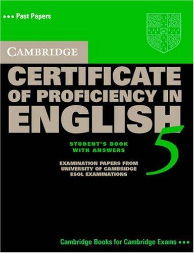 Посібник «Cambridge Certificate of Proficiency in English 5 Self Study Pack : Examination Papers from University of Cambridge ESOL Examinations