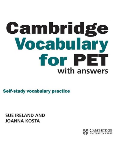 Посібник «Cambridge Vocabulary for PET. Student Book with Answers and Audio CD