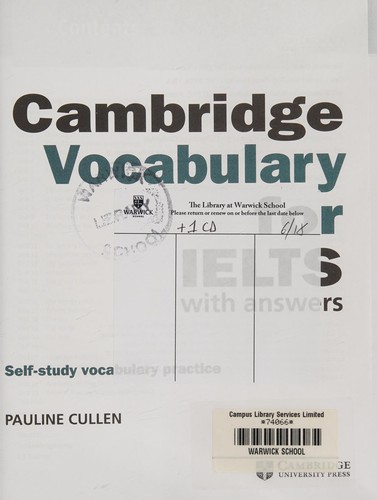 Посібник «Cambridge Vocabulary for IELTS. Book with Answers and Audio CD