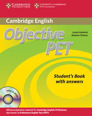 Підручник «Objective PET Self-study Pack (Student's Book with answers