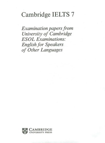 Комплект книг «Cambridge Practice Tests IELTS 7 + CDs (2)