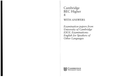 Посібник «Cambridge BEC 4 Higher Self-study Pack (Student's Book with answers and Audio CD)