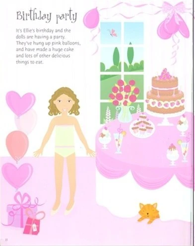 Ballerinas and Dolls. Sticker Dolly Dressing