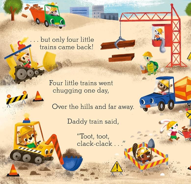 Five Little Trains. A Nursery Rhyme Counting Book for Toddlers 3