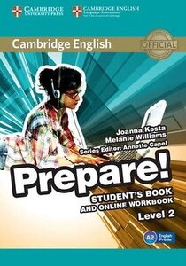 Посібник «Cambridge English Prepare! Level 2 Student's Book+Work Book(підручник+робочий зошит)