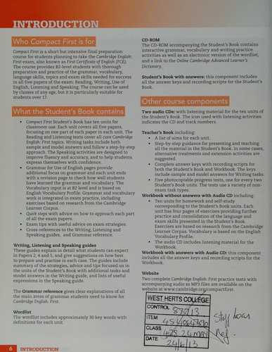 Підручник «Compact First Student's Book with Answers with CD-ROM