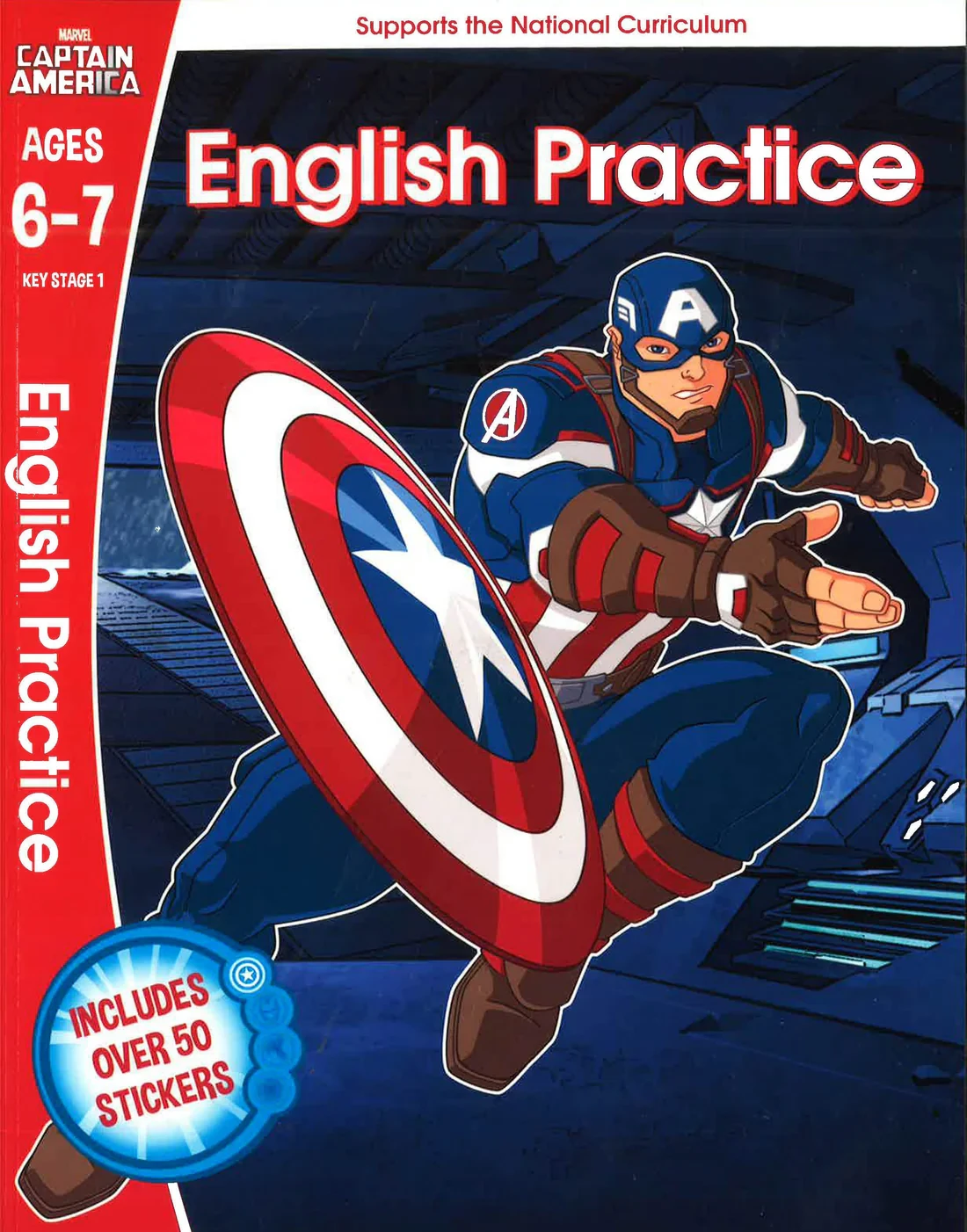 Captain America. English Practice. Ages 6-7