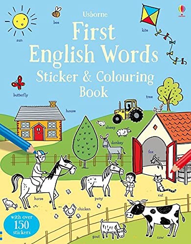 First English Words. Sticker and Colouring Book