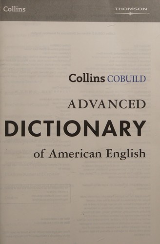 Collins Cobuild Advanced Dictionary American English with CD-ROM