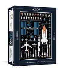 The History of Space Travel Puzzle: Astronomical 500-Piece Jigsaw Puzzle & Poster (Pop Chart Lab)