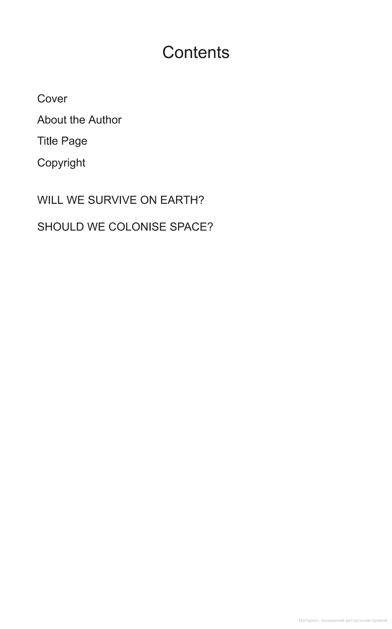 Will We Survive on Earth?. Стівен Гокінґ