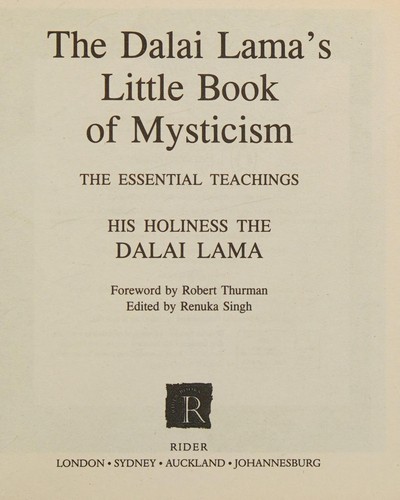 The Dalai Lama's Little Book of Mysticism: The Essential Teachings