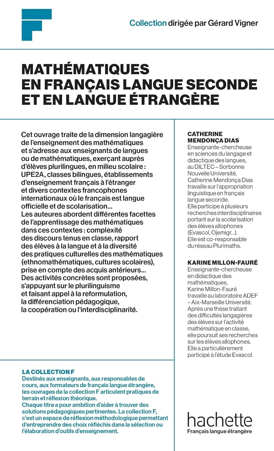 Mathematiques en francais langue seconde ou en langue etrangere