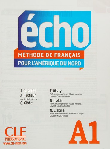 Підручник «Echo pour l'Amrique du Nord - Niveau A1 - livre de l'lve + DVD Rom + Livre web А1