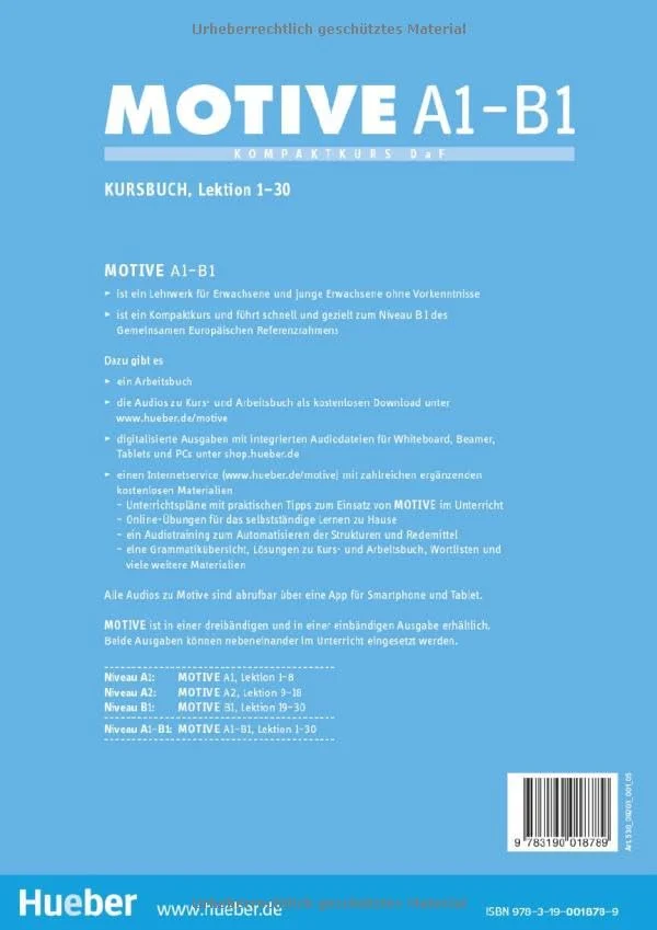 Motive A1-B1. Kursbuch, Lektion 1-30