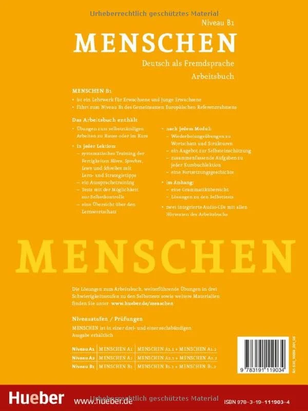 Menschen B1. Arbeitsbuch mit Audio-CDs