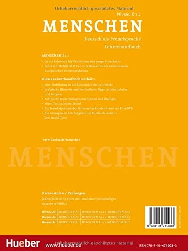 Menschen Paket Lehrerhandbuch B1.1 und B1.2
