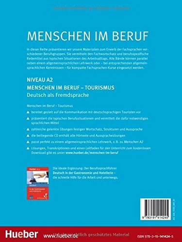 Menschen im Beruf. Tourismus A2. Kursbuch mit CD