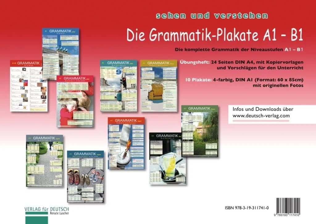 Die Grammatik-Plakate A1–B1. Übungsheft und 10 Plakate 10 Plakate