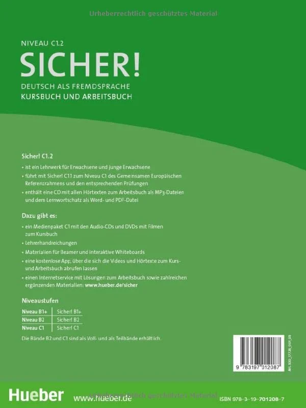 Sicher! C1.2 Kurs- und Arbeitsbuch C1 Lektion 7-12 mit CD-Rom zum Ar