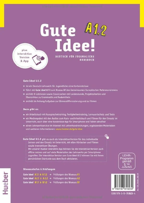 Gute Idee! A1.2. Deutsch für Jugendliche. Kursbuch plus interaktive Version