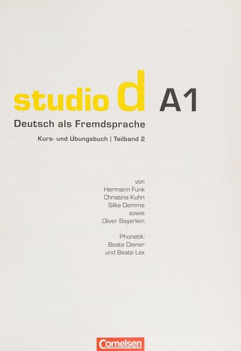 Комплект книг «Studio d A1/2. Kurs- und Ubungsbuch mit CD. Розділи 7-12 (підручник+роб.зошит+аудіодиск)
