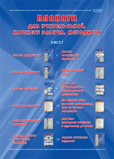 Плакати для учительської, кабінету завуча, методиста