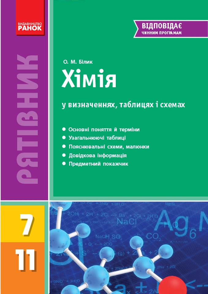 Хімія у визначеннях, таблицях, схемах. 7-11 класи