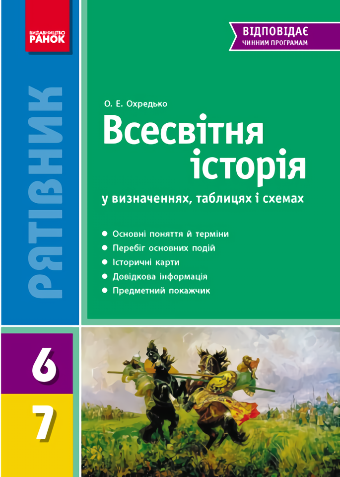 Всесвітня історія у визначеннях, таблицях і схемах. 6-7 клас