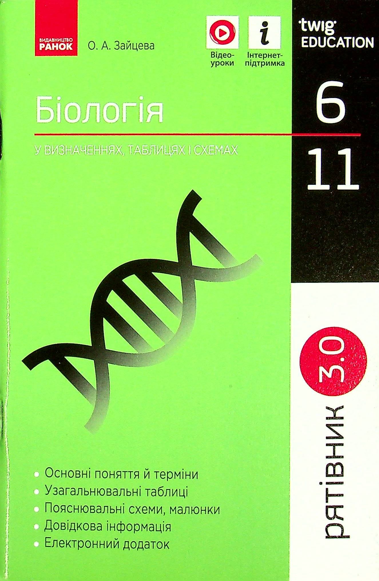 Біологія у визначеннях, таблицях і схемах. 6-11 клас