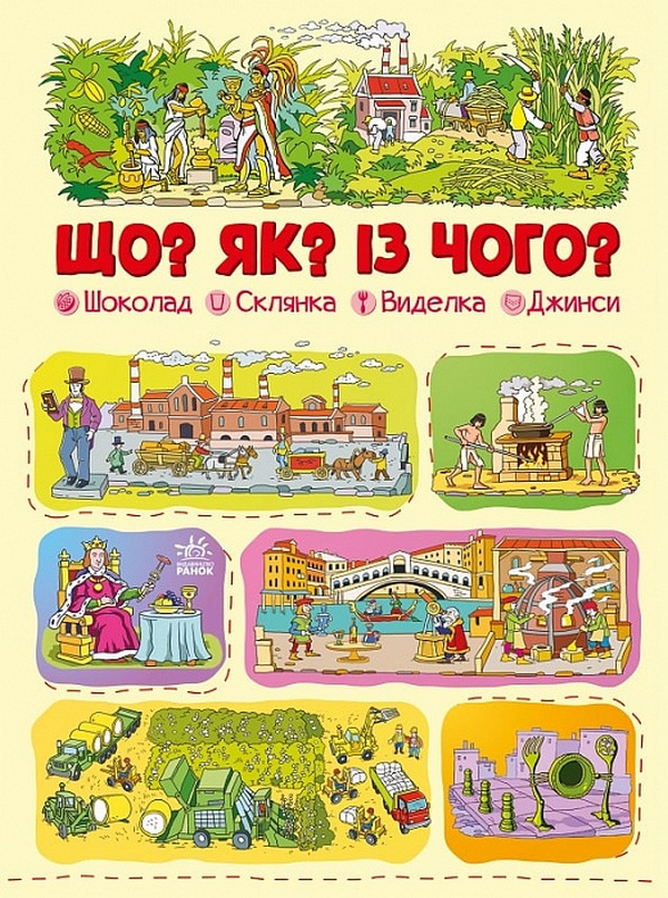 Що? Як? Із чого? Шоколад, склянка, виделка, джинси