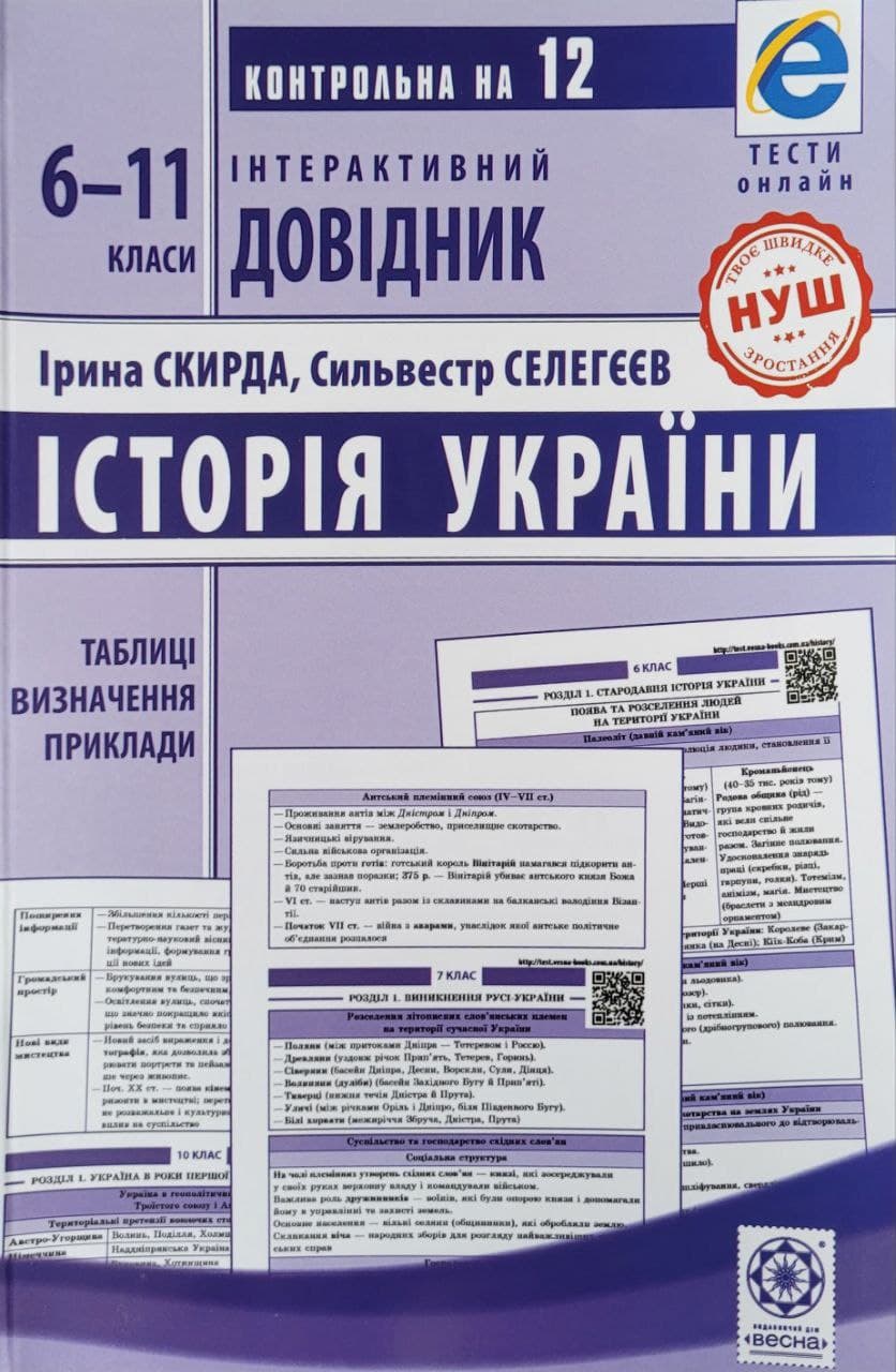 Інтерактивний довідник. Історія України. 6–11 класи