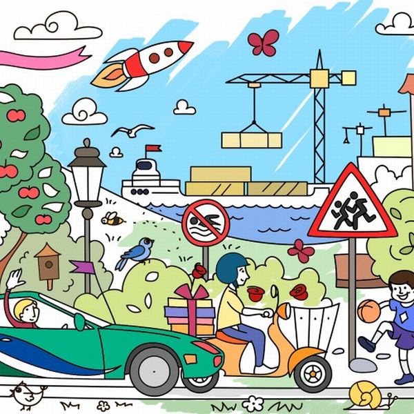 Автопарк. Розмальовка