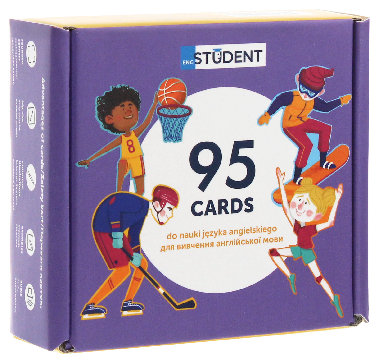 Картки «Картки для вивчення англійської для школярів. Спорт та дозвілля + аудіо