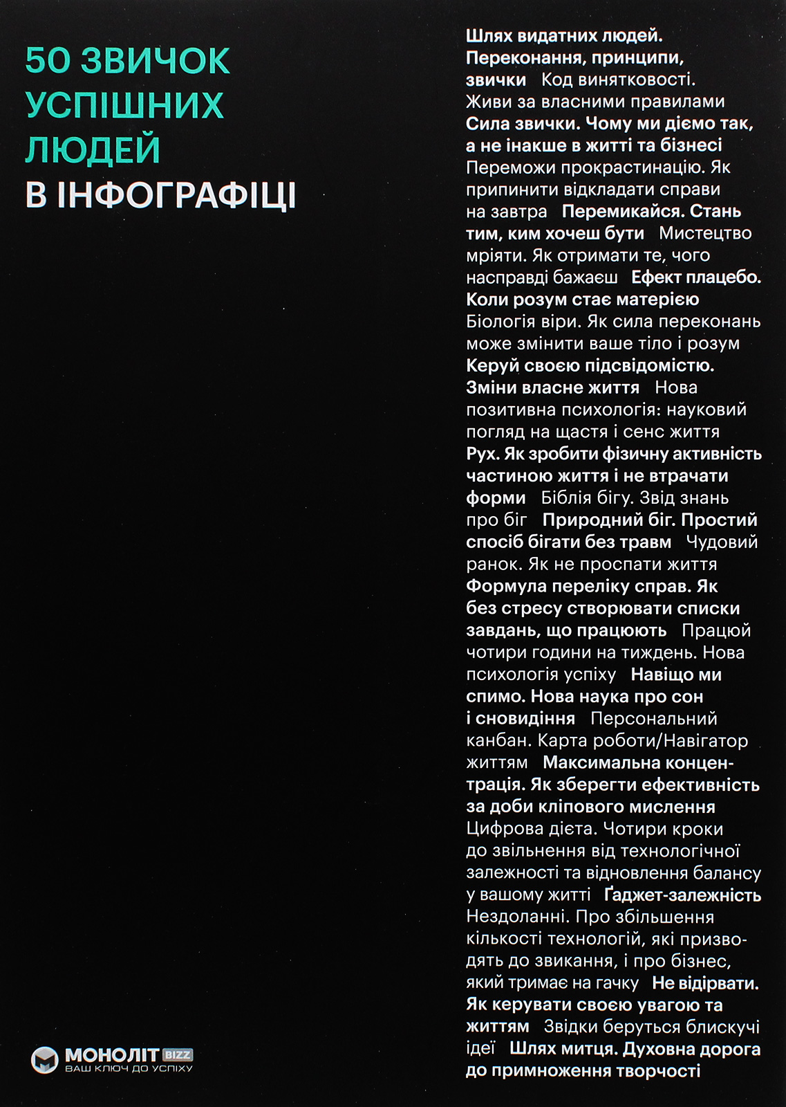 50 звичок успішних людей в інфографіці