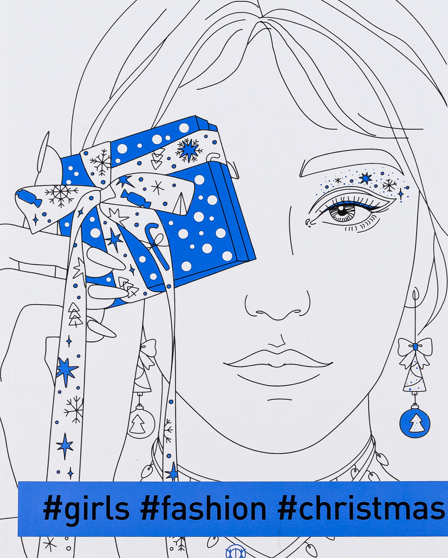 Розмальовка #Girls#Fashion#Christmas