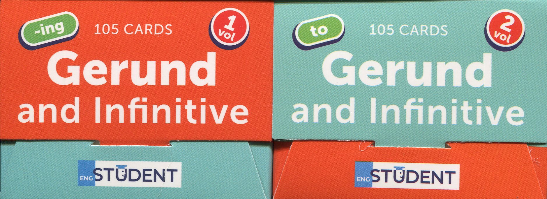 Картки англійський слів - GERUND 1 & GERUND 2 (210 карток)