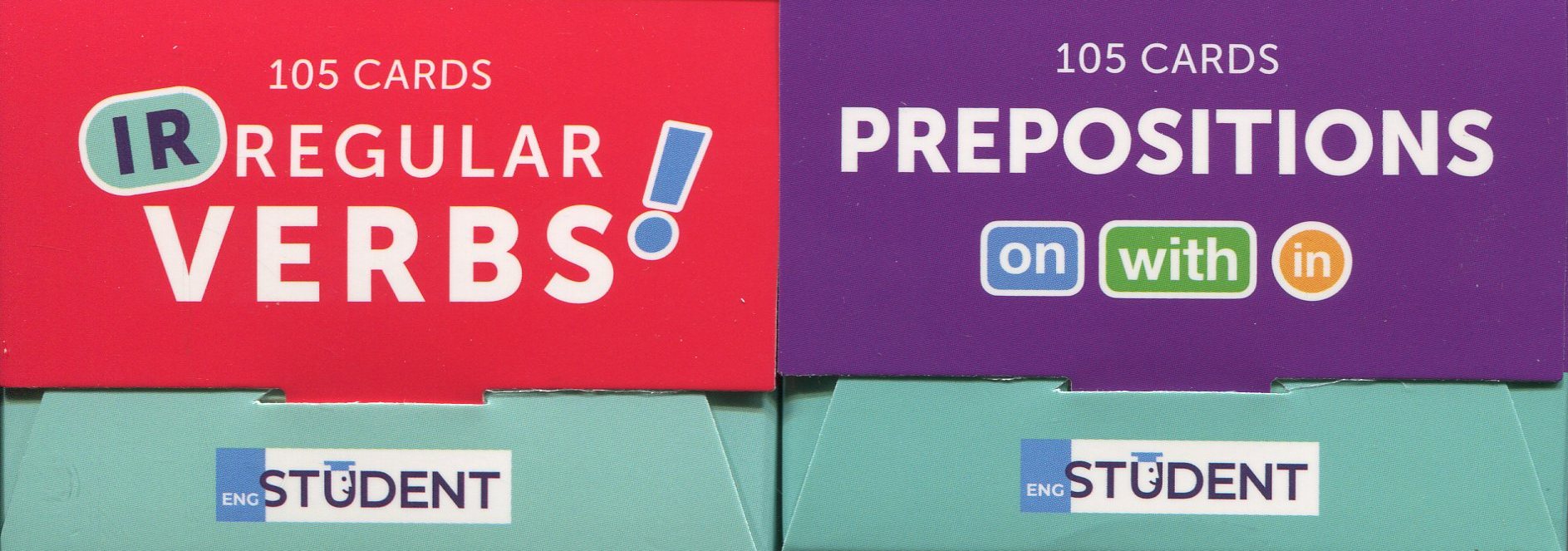 Картки англійських слів. Irregular Verbs & Prepositions (210 карток)