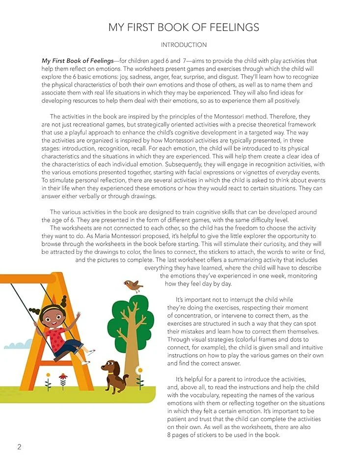 My First Book of Feelings: Montessori Activity Book