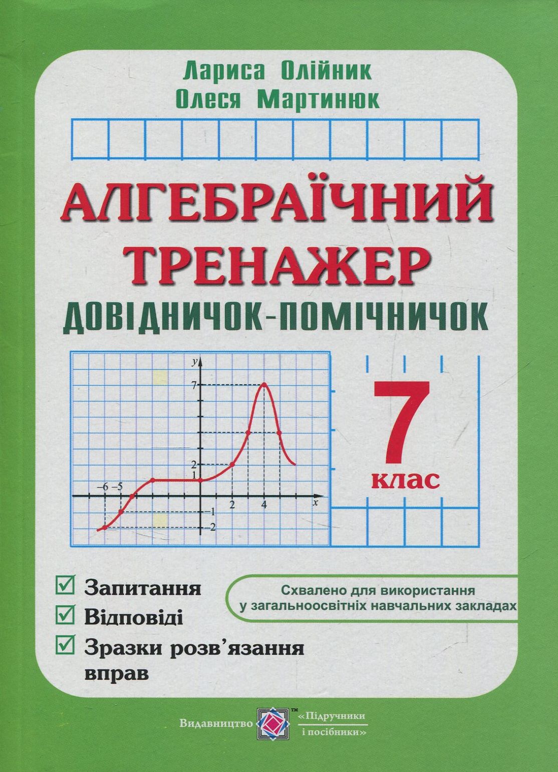 Алгебраїчний тренажер. 7 клас. Довідничок-помічничок